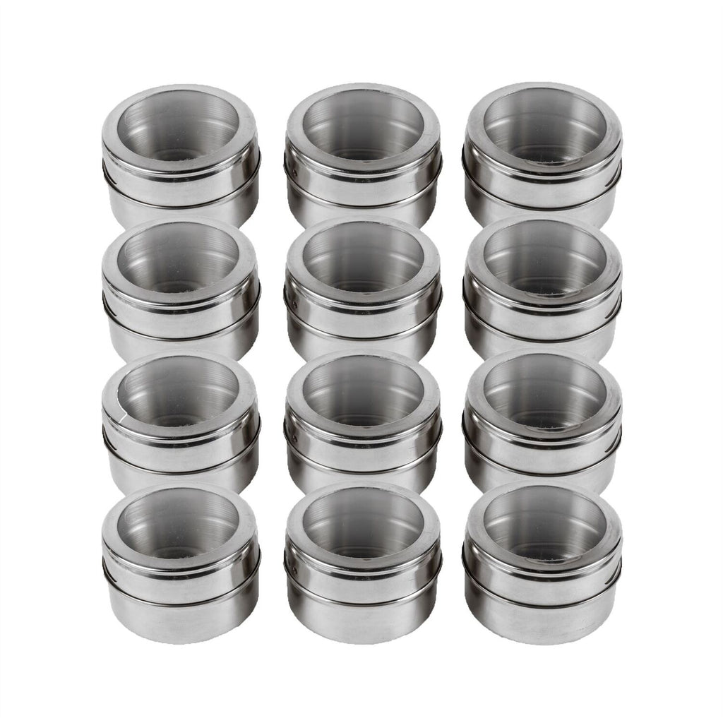 Stainless Steel Magnetic Spice Jar With Labels
