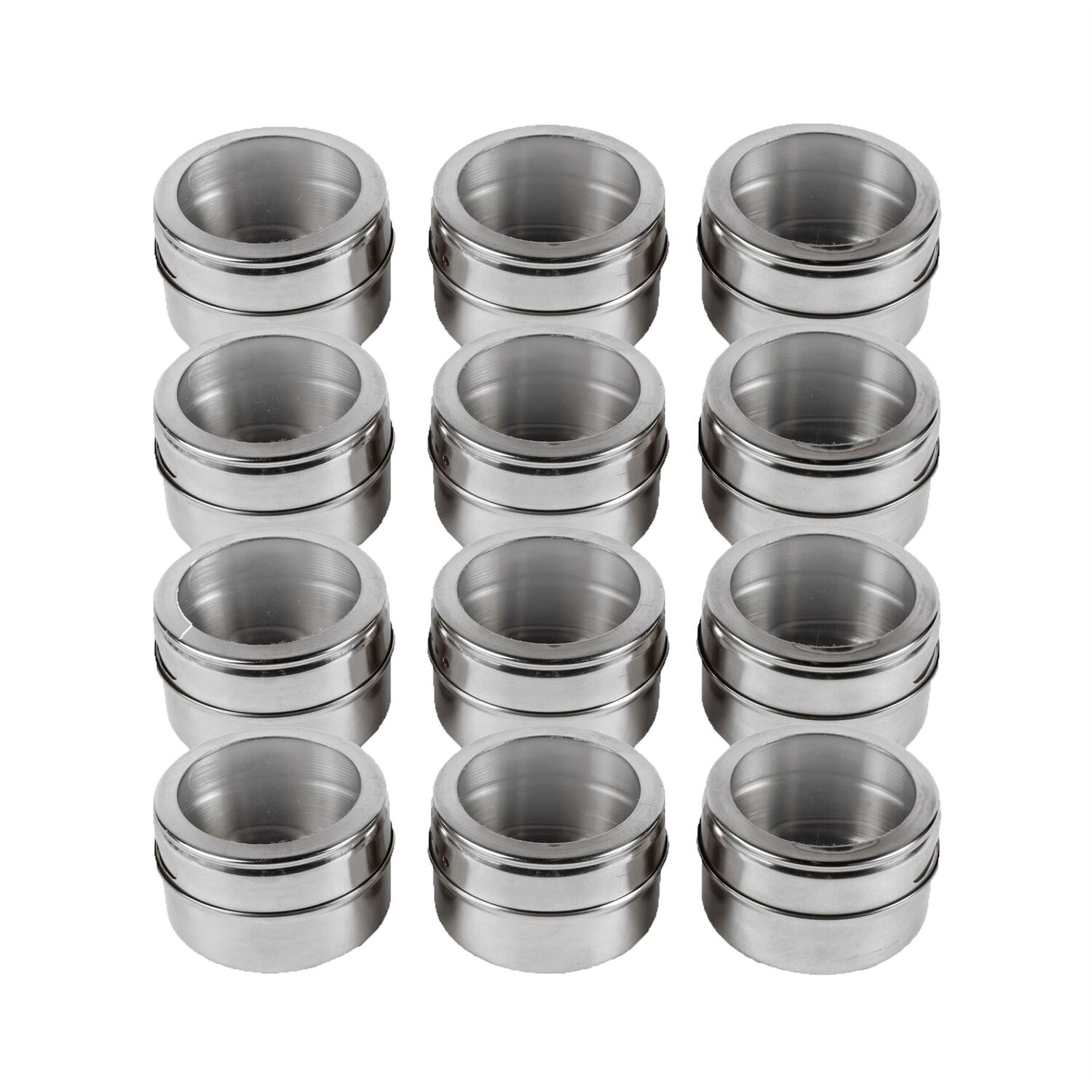 Stainless Steel Magnetic Spice Jar With Labels